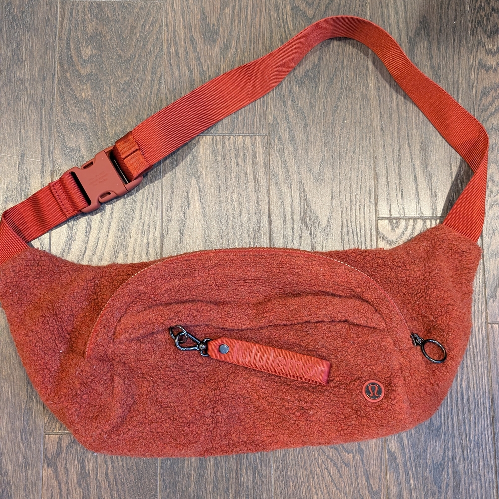 Lululemon Red Fleece Belt Bag